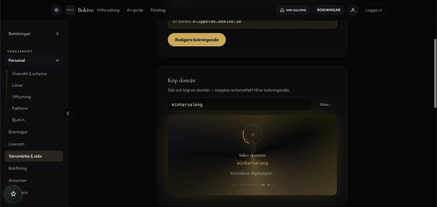 Domänsökning i realtid